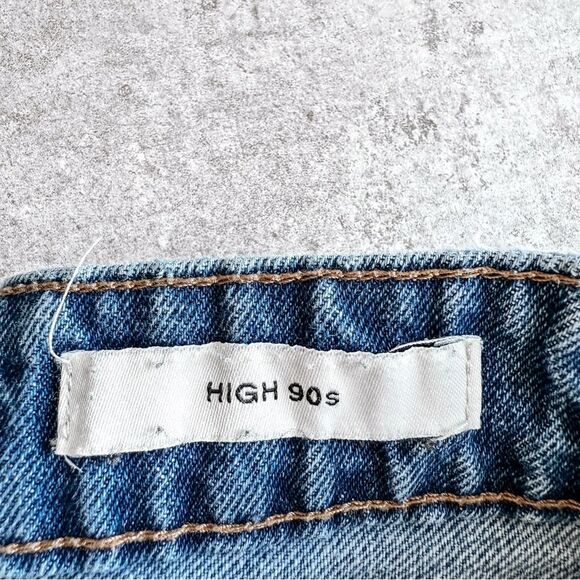 Cotton On High 90's Distressed Mid Wash Jeans Size 8 - Picture 5 of 6